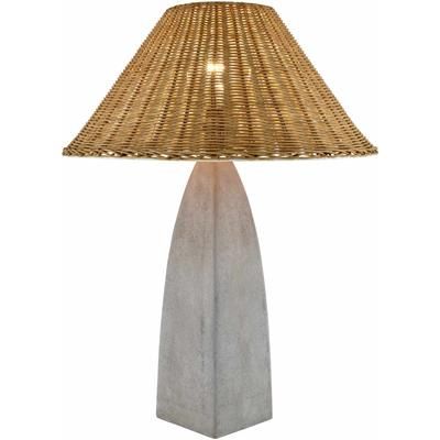 Lajosmizse 23"H x 18"W x 18"D Traditional Gray/Dark Red/White/Metallic - Nickel Table Lamp - Boutique Rugs
