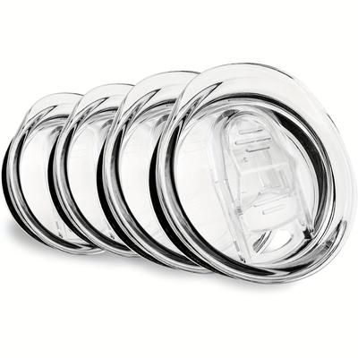 TEMU 4-pack 20oz Slim Tumbler Replacement Lids - Abs Material, Washable Seal Sliding Covers For 2.72-2.75 Inch Diameter Water Glasses - Ideal For Office, Reading, And Camping