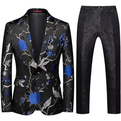 Disco Anni '80 Pantaloni Abiti Completi Blazer Disco Tinta unica Costume Per uomo Mascherata Performance Feste Club Adulti Cappotto Pantaloni