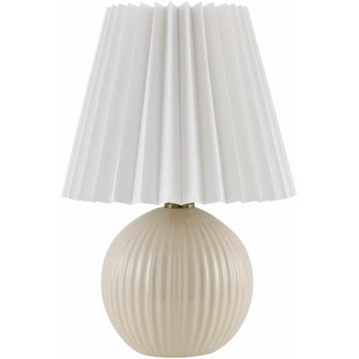 Shahrekord 12"H x 8"W x 8"D Modern Cream/White/Translucent Table Lamp - Boutique Rugs