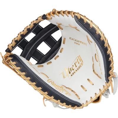 Rawlings Liberty Advanced 34" Softball Catcher's Mitt - Right Hand Throw White/Navy/Gold