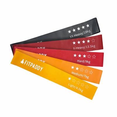 FITPADDY - Kit 5 elastici fitness 18x8,5x3 cm