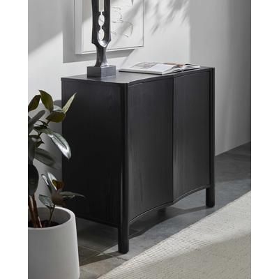 Portofino 32"H x 36"W x 16"D Black/Dark Red Cabinet - Boutique Rugs