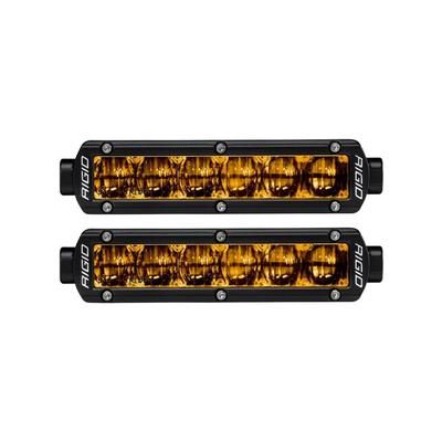 Rigid Industries SR-Series SAE Compliant Fog Light Black w/Yellow Light 6in 906704