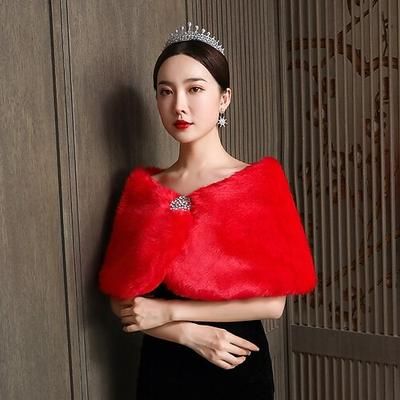 Elegante Signore Anni Ruggenti Scialle in pelliccia sintetica Il grande Gatsby Charleston Costume Per donna San Valentino Mascherata Quotidiano Feste Matrimonio Adulti Scialle Autunno Inverno