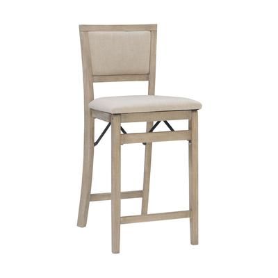 Keira Grey Wash Pad Back Folding Cnter Folding Stools by Linon Home Décor in Grey Wash