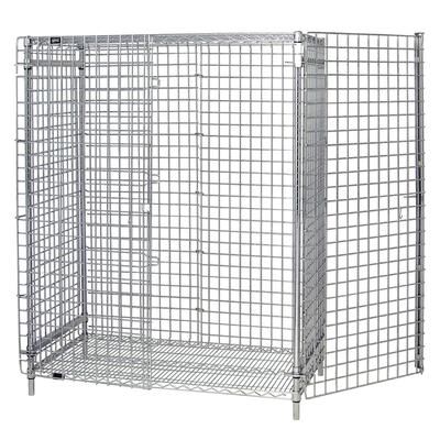Quantum Food Service 2160-63SEC 60" Stationary Security Cage - 21"W, Chrome, Silver