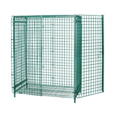 Quantum Food Service 2448-63SECP 48" Stationary Security Cage, 24"D, Green