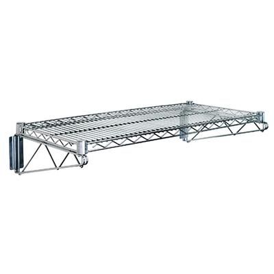 Quantum Food Service WDWB1448GY Wire Wall Mounted Shelf, 48"W x 14"D, Gray