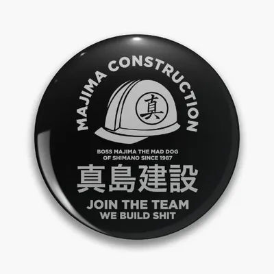 the majima construction team Pin Buttons Brooches Jewelry Accessory Customize Brooch Fashion Lapel Badges