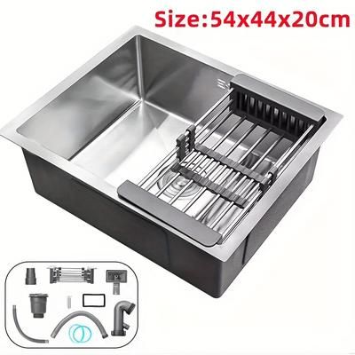 TEMU Stainless Steel Kitchen Sink 201, 54*44cm