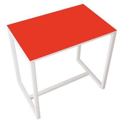 table réunion haute 4 personnes plt. rouge- manutan expert