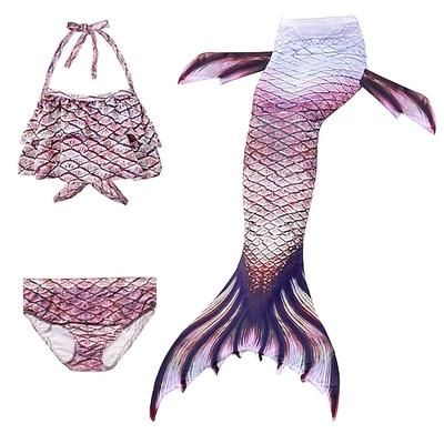 Sirena Ariel Code di sirena Costumi da bagno Bikini Coda da sirena Vacanza for Ragazze Bambini Mascherata Settimana del libro