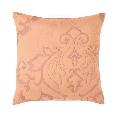 Amelia Square Pillow by BrylaneHome in Peach Fuzz