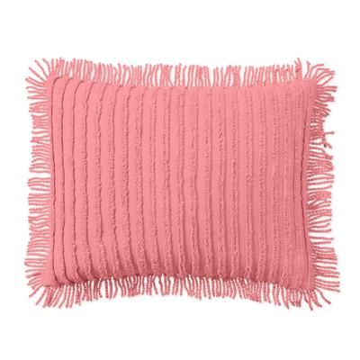 Chenille Sham by BrylaneHome in Flamingo Pink (Size KING) Pillow