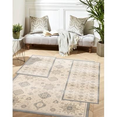 3-Pc. Paris Washable Rug Set by BrylaneHome in Beige Multi
