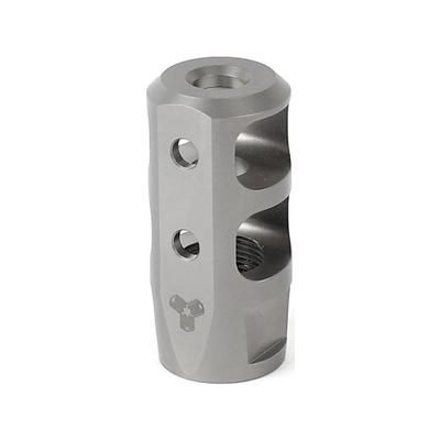 NEMO Arms Signature DC-1 Muzzle Brake 30 cal/7.62mm 5/8x24 TPI Matte Bead Blasted Titanium NSP-30C-MB-DCT