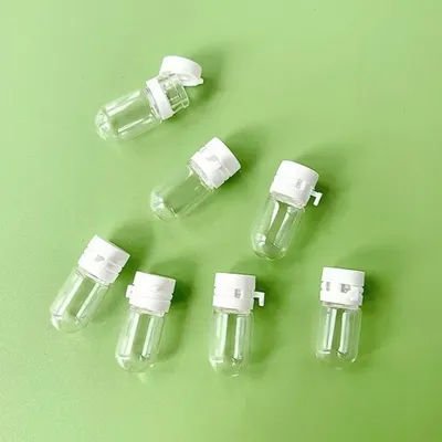 20Pcs 1.5/5ml Tear Off Mini Glass Bottles for Makeup Remover Essential Oil Essence Skin Care Portable Travel Kit Sample Jar