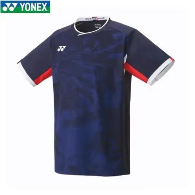 Yonex 2024 New Badminton Uniform Competition Training Suit Quick-drying Breathable Sweat-absorbent Top Short-sleeved T-shirt