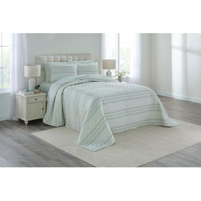 Lyocell Cotton Jansen Bedspread Set by BrylaneHome in Pale Aqua (Size FULL)