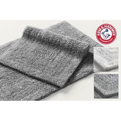 Arm & Hammer Reversible Double Border 2-PC Bath Rug by BrylaneHome in Oyster Grey