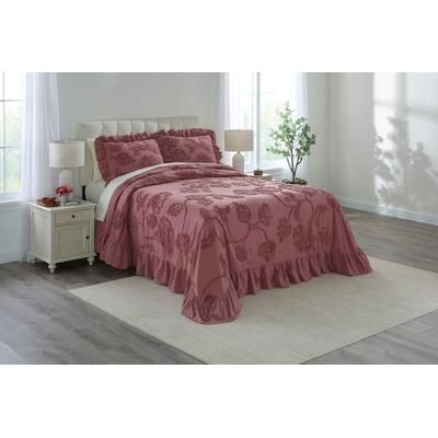 Garden Ruffle Bedspread Set by BrylaneHome in Mauve (Size QUEEN)