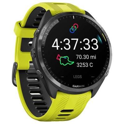 Garmin Forerunner 965 GPS Smartwatch - Titanium Bezel with Whitestone/Powder Gray 47mm