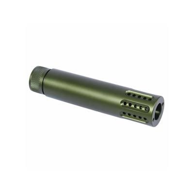 Guntec USA AR .308 Slip Over Barrel Shroud w/Multi Port Muzzle Brake Green 1326-MB-P-308-GREEN