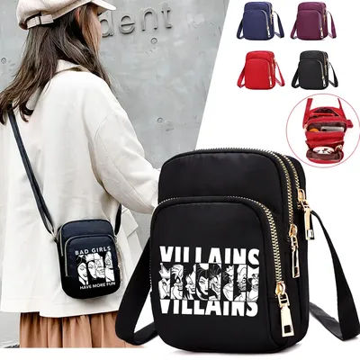 Disney Villains Women Shoulder Bags Cell Phone Purse Crossbody Shoulder Strap Handbag Female Girls Bags Teenagers Bag Gift