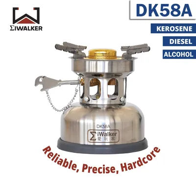 IWALKER DK58A Kerosene/Diesel/Alcohol Stove Triple Fuel Outdoor Camping Stove Burner