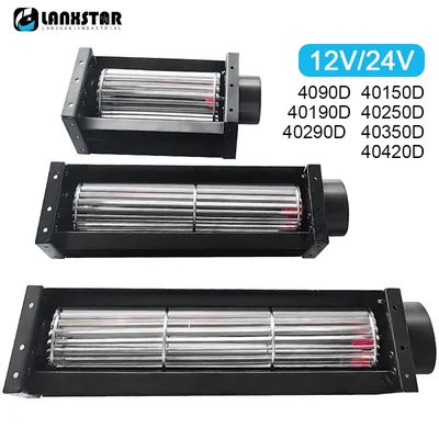 DC Cross Flow Fan 12V 24V Large Air Volume Quiet Crossflow Cooling Fan Drum Fan Long Strip Ventilation Fan