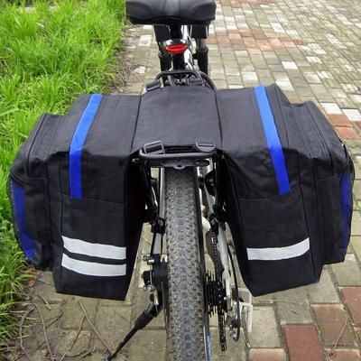 TEMU Double Panniers Bicycle Cycling Rear Seat Trunk