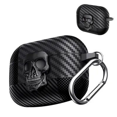 Costume Thug Skull Series étui pour écouteurs pour Airpods 4 étui pour écouteurs magnétique pour Airpods Pro 2 3 2 1 étui en Fiber de carbone avec crochet