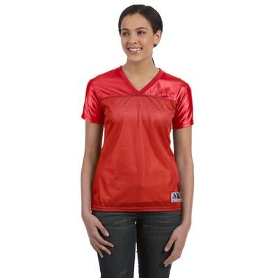 Augusta Sportswear 250 Women's Junior fit Stadium Replica Football Jersey T-Shirt in Red size 2XL | Polyester