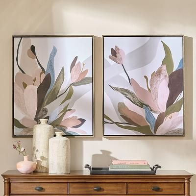 Floral Chic Framed Canvas Wall Art - I - Grandin Road