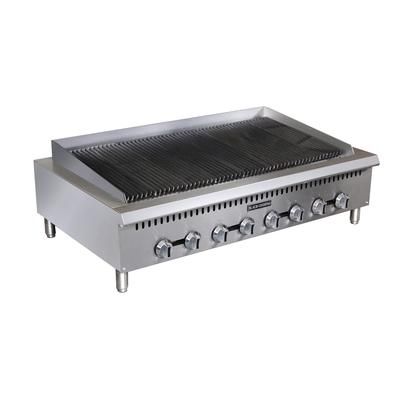 Black Diamond BDCTC-48 48" Gas Charbroiler w/ Cast Iron Grates - Convertible, Stainless Steel, Gas Type: Convertible
