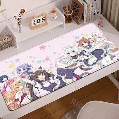 400x900mm maison HD ordinateur Table tapis en caoutchouc tapis de souris Anime Nekopara tapis jeu bureau ordinateur portable doux Table tapis bureau protéger tapis