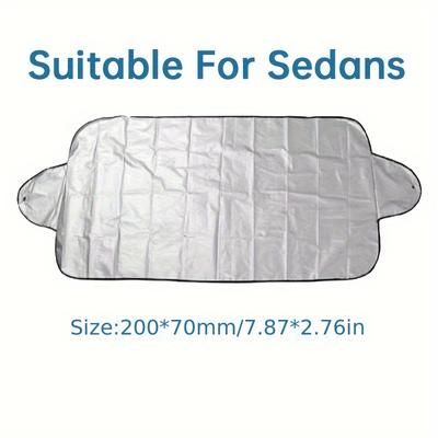 TEMU Winter Vehicle , Foldable Windshield Protector, Universal Fit, Other Material, With Ice And Sun Shade For Automobiles, Motorcycles, Boats, And Trailers