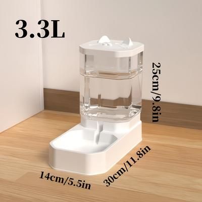 TEMU Large Capacity Pet Feeder And Waterer, Automatic Refill Of Food And Water, Suitable For Cats, Dogs And Other Pets