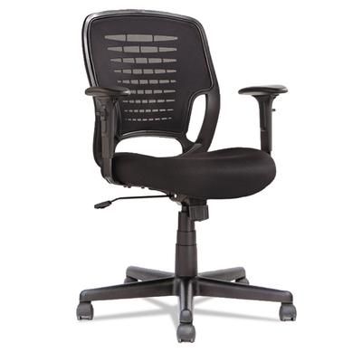 OIF EM4817 Swivel/Tilt Mesh Task Chair, Supports up to 250 lbs., Black Seat/Black Back, Black Base OIFEM4817