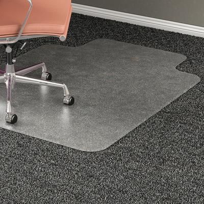 Lorell 69166 Chairmat, Textured Top, Wide 45 x53, Lip 25 x12 , Clear LLR69166