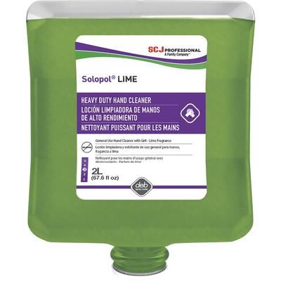 SC Johnson LIM2LT Solopol Medium Heavy-Duty Hand Wash, Lime Scent, 67.6 fl oz (2 L), 4 / Carton - Case of 4 SJNLIM2LT