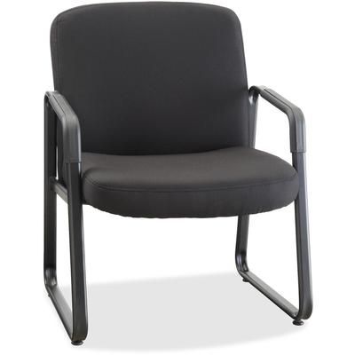 Lorell 84586 Fabric Guest Chair, 26-1/4" x 27-1/4" x 35", Black LLR84586
