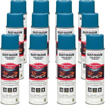 Rust-Oleum 203031CT Marking Paint Spray, Water-Based, 17 oz, 12/CT, APWA Caution BE - Case of 12