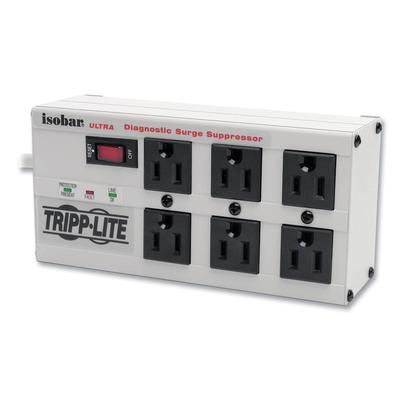 Tripp Lite ISOBAR6ULTRA Isobar Surge Protector, 6 Outlets, 6 ft. Cord, 3330 Joules, Metal Housing TRPISOBAR6ULTRA