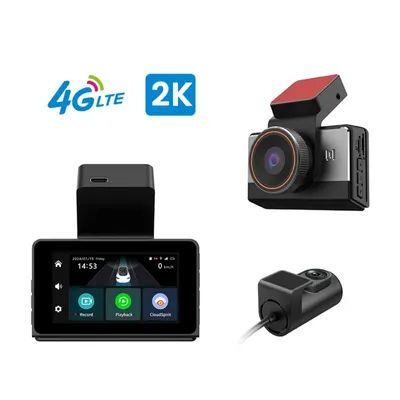 3Inch4G 2K dashcam with dual lens record wifi gps tracking fit remote live video check on phone 12-24v power supply car camera