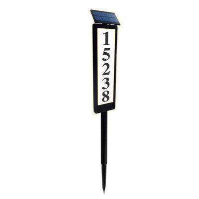 SensorBrite® Solar-Powered Address Sign by SENSOR BRITE® in Black