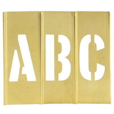 3" Letter/Number Brass Stencils, Case Of 45 (STBLN3)
