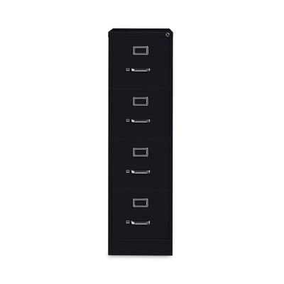 Alera Four-Drawer Economy Vertical File, Letter-Size File Drawers, 15" x 26.5" x 52", Black (ALEHVF152652BL)