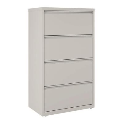 Alera Lateral File, 4 Legal/Letter-Size File Drawers, Light Gray, 30" x 18.62" x 52.5" (ALEHLF3054LG)